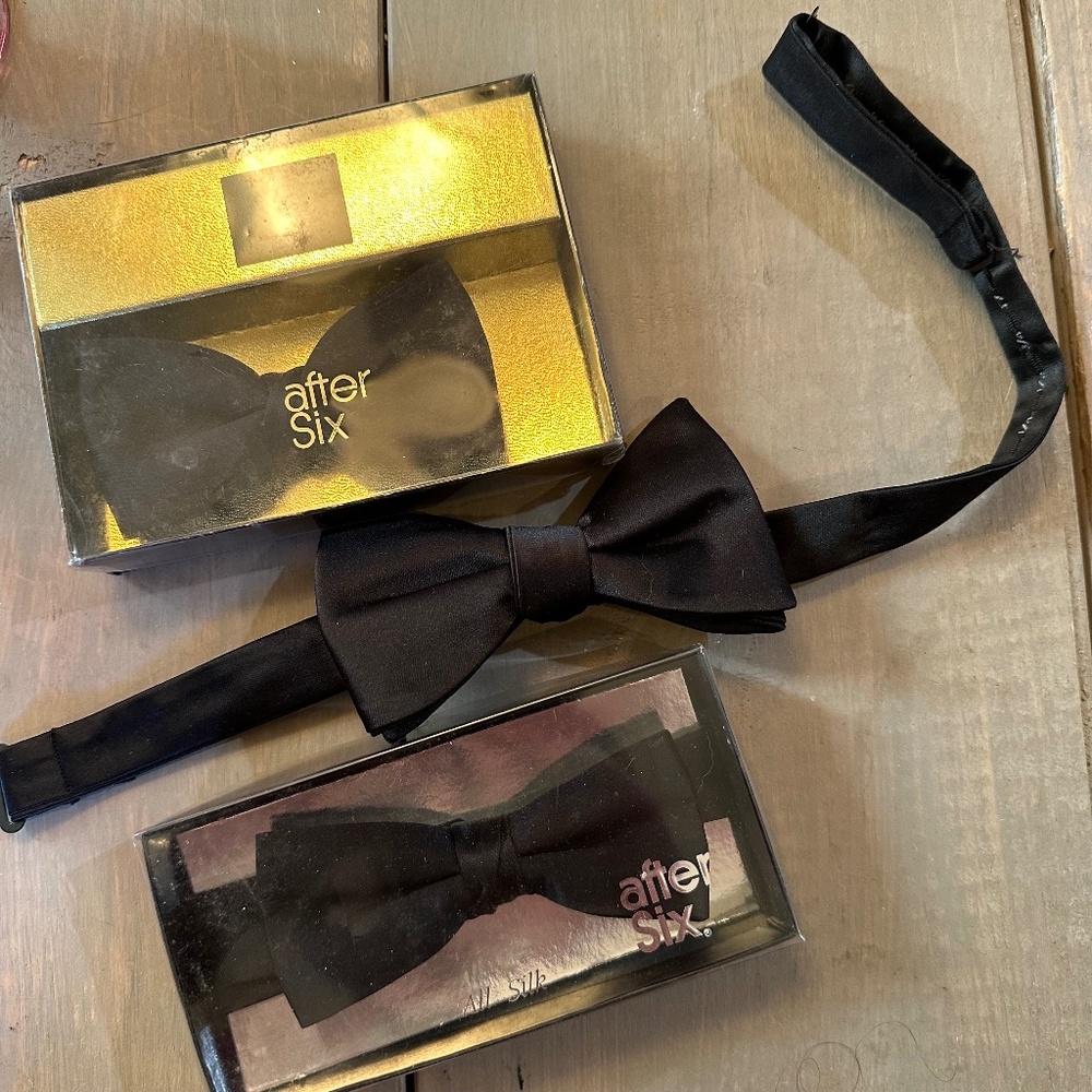 Men’s Black Formal Bow Ties - lot of 3 - After Six and Alfani Brands